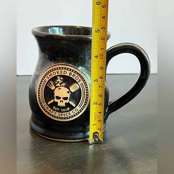 Smoked Bros Craft Spice Coffee Company Mug. Black & Tan. Handmade - Picture 5 of 7